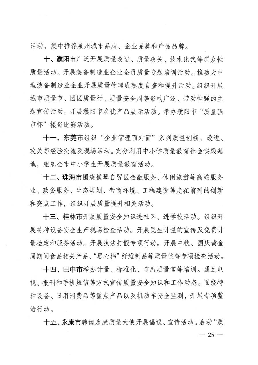 質(zhì)檢總局等關(guān)于開展2015年全國&ldquo;質(zhì)量月&rdquo;活動(dòng)的通知